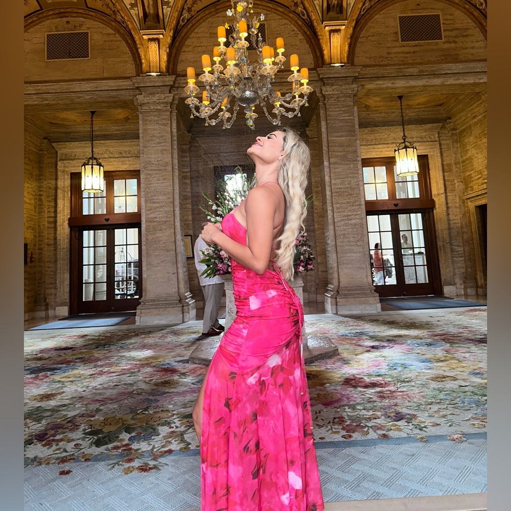 Elegant Vibrant Pink Dress